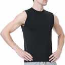 TopTie Men's Sleeveless Compression Shirt, Sports Base Layer Tank Top, Athletic Workout Shirt