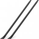 MorningRo 2 Pack 36 Inch Heavy Duty Alignment Pry Bar Crowbar Round Professional Steel Sleever Bar Black for Line-up & Spud Work Ironworkers Construction Industrial Use