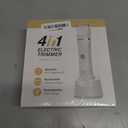 Electric Bikini Trimmer for Women - 4 in 1 Electric Razors for Women, Waterproof Pubic Hair Trimmers and Facial Hair Remover, Replaceable Shaver & Nose Hair Trimmer, Rechargeable Women's Grooming Kit (White)