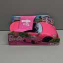 Barbie Convertible 2-Seater Vehicle, Pink Car with Rolling Wheels & Realistic Details, Gift for 3 to 7 Year Olds
