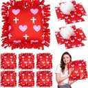 Chunful 6 Sets Valentine's Day Tied Pillow Craft Kit for Adults DIY Heart Religious Cross Pillow Craft Gifts for Valentine's Day Party Decor VBS Favors Giveaways