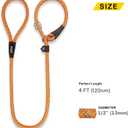 Fida Slip Leads for Dogs, 4 FT x 1/2" Dog Leash Heavy Duty Comfortable Strong Rope Lead for Large, Medium Dogs, No Pull Pet Training Leash with Highly Reflective,Orange