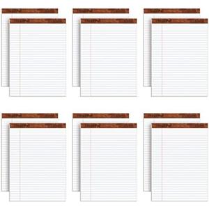 TOPS 8.5 x 11 3/4 Legal Pads, 12 Pack, The Legal Pad Brand, Wide Ruled, White Paper, 50 Sheets Per Writing Pad, Made in the USA (7533)