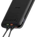 charmast 10000mAh Wired Portable Charger, 20W Fast Charging Slim Power Bank with Removable Cable for iPhone & Android, Hand-Free Battery Pack with Digital Display for Short Travel (No-Wireless)