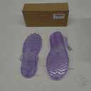 Jelly Shoes for Toddler Girls Summer Beach Retro Jellies Sandals T-Strap Slingback Little Kids Glitter White Size 34 Soft Closed Toe Princess Dress Flat Purple