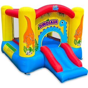 Action Air Dinosaur Inflatable Bounce House with Blower, Durable & Extra Thick Bouncy Castle for Kids, Indoor/Outdoor Fun, Easy Setup, Safety Netting & Carrying Bag Included