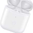 Jinstyles Wireless Charging Case Replacement Compatible for AirPods 1st & 2nd Generation Charger Case with Bluetooth Sync Pairing Button (White)