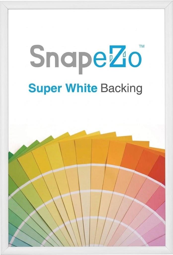 SnapeZo Poster Frame 30x45 Inches, 1.7" Aluminum Profile, Front-Loading Snap Frame, Wall Mounting, Wide Series, White