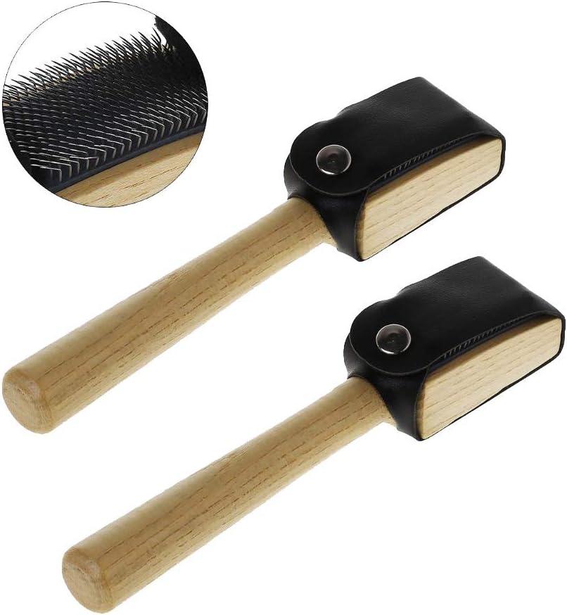 JKJF Dance Shoes Brush, Suede Sole Wire Shoes Wood Cleaning Brush, Shoes Cleaner Brush (2 Pcs)
