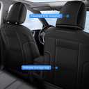 TTX LIGHTING Custom Fit Seat Covers for Toyota Corolla Cross L,LE,XLE 2022-2026 (Not for Hybrid) Faux Leather Corolla Cross Car Seat Covers Full Set Black