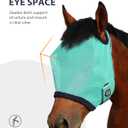 Harrison Howard All Round Mesh Horse Fly Mask UV Protective with Fleece Padded Edging Mint M