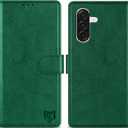 ZZXX for Samsung Galaxy A17 5G Wallet Case with [RFID Blocking] Card Slot Kickstand Magnetic Closure PU Leather Flip Fold Protective Phone Case for Samsung Galaxy A17(Green-6.7 inch)