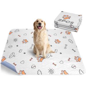Washable Pee Pads for Dogs, 2 Pack Large 34"x36" Super Absorbent Reusable Puppy Pads Pet Training Pads, 100% Waterproof Non-Slip Puppy Pee Pad Whelping Dog Playpen Crate Mat for Potty, Cage Pads