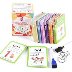 Heamodon Dolch Sight Words Flash Cards Kindergarten, Toddler Flash Cards Ages 3-4