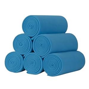 CZFZTXL Fleece Blanket Bulk Pack of 6 Cozy Fleece Throw Blankets 50x60 Warm Soft Lightweight Breathable Pet-Friendly for Decorative Bed Sofa Wedding Gifts Camping (Blue Grey)