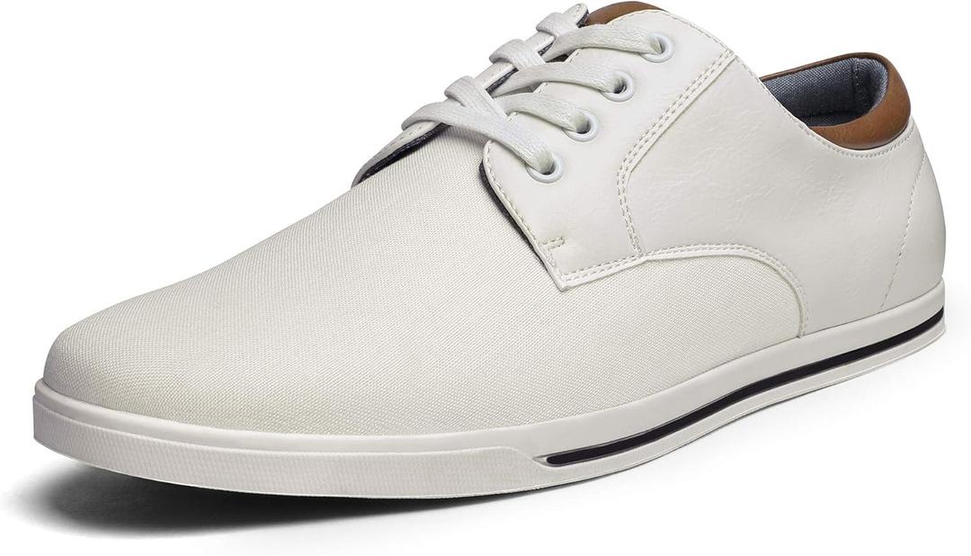 Bruno Marc Men's Oxfords Sneakers Casual Dress Shoes (13, White)
