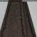 2 Pack Rubber Downspout Splash Block Rain Gutter Down Spout Drain Trays Brown