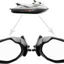 (Pair) Side Mirror Compatible with Yamaha WaveRunner VX110 VX Deluxe, VX Sport, VX Cruiser 2005-2009, Jet Ski Rear View Mirror Set Replacement, Driver & Passenger Side (Left & Right)
