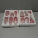 UPBUD Glass Pink Bud Vases Set of 12, Mini Flower Valentine Vase for Centerpieces, Small Vases in Bulk for Wedding Decorations, Vintage Vase for Table, Home Dcor