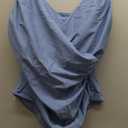 B2prity One Piece Swimsuit for Women Adjustable Double Strap V Neck Bathing Suit Tummy Control Slimming Swimwear (Large, Black)