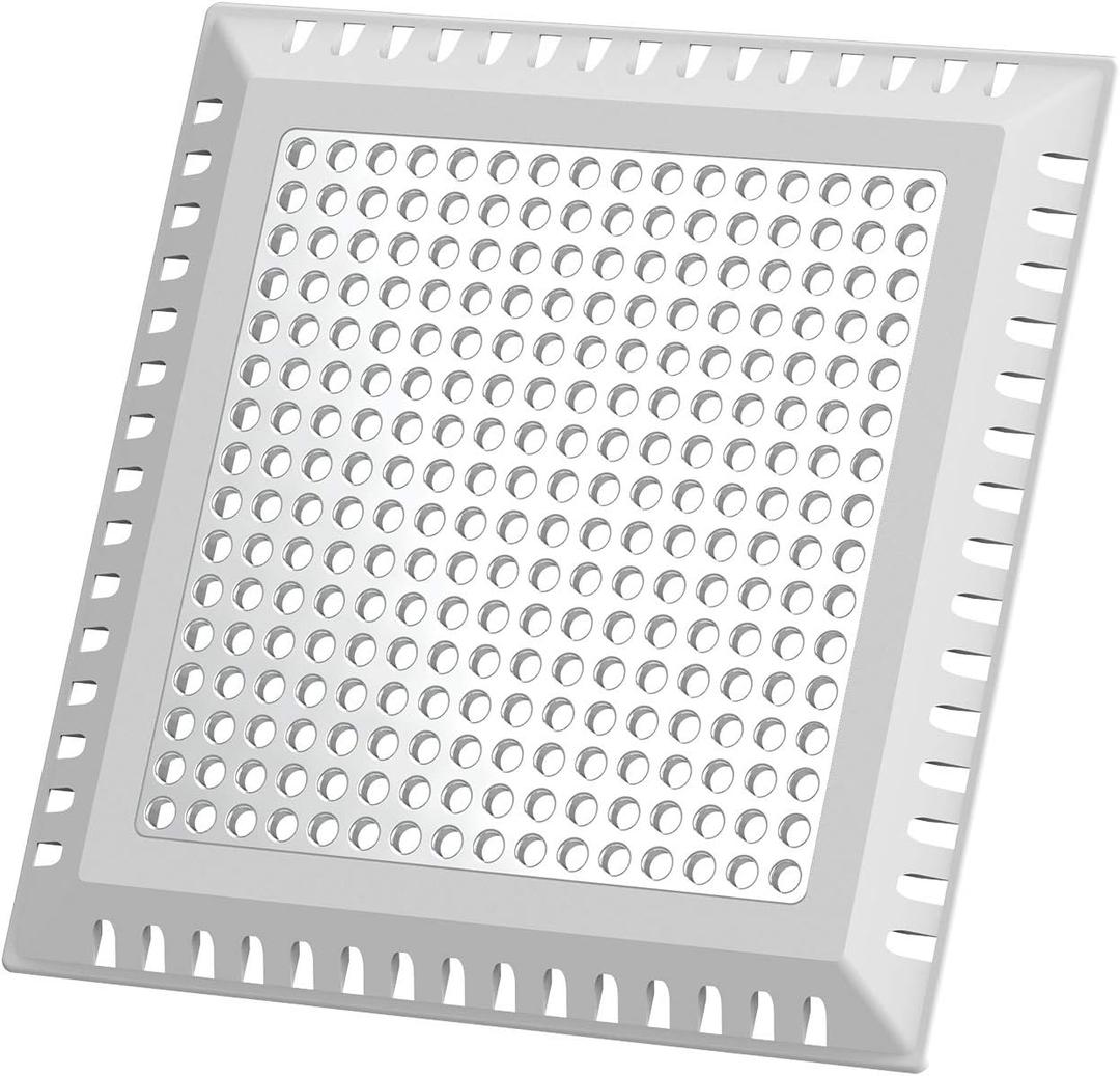 Hair Catcher/Drain Strainer/Shower Drain Cover for Bathroom Floor Drain, Stainless Steel and Silicone (Patented Product) (4 inch, Gray)