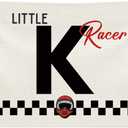 Toddler Boy Room Wall Decor,Name Sign Banner for Personalized Baby Boy Christmas Gifts,Little Racer Canvas Banner for Nursery Toddler Little Boy Bedroom Playroom,Initial K Gift,20x30 in