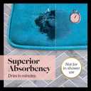 Genteele Memory Foam Bath Mat Non Slip Absorbent Super Cozy Velvet Bathroom Rug Carpet (24 inches X 48 inches, Caribbean Sea)