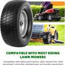 AR-PRO (2-Pack) 16x6.50-8 Flat Free Tire and Wheel, Solid Lawn Mower Tire with 3"-4.3" Centered Hub & 3/4" Bushings, Compatible with Riding Mower Graden Tractor
