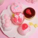 5 Pcs Handmade Taba Squishies Toy, Ultra-Realistic Dessert Cookie Look Sticky Squishy Toys for Stress Relief Squishies Fidget Toys for Party Favors OPP Packaging