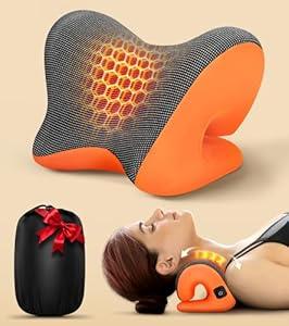 5X Pain Relief Neck Massager with Heat, GrapheneInfused Instant Heating Neck Stretcher for TMJ Migraine, Smart Control Cervical Traction Device Pillow for Heat Therapy, Christmas Gifts for Women Men