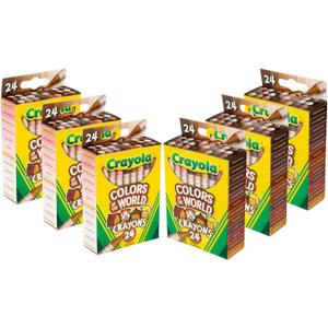 Crayola Bulk Crayon Set, Colors of The World, Multicultural Crayons, School Supplies, 6 Sets of 24 Colors