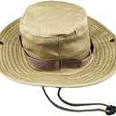 Bucket Hat Camo Hunting Wide Brim Canvas Sun Fishing Outdoor Unisex Men Cap Boonie Hats Military Summer, Light Khaki, Size: One Size-Medium