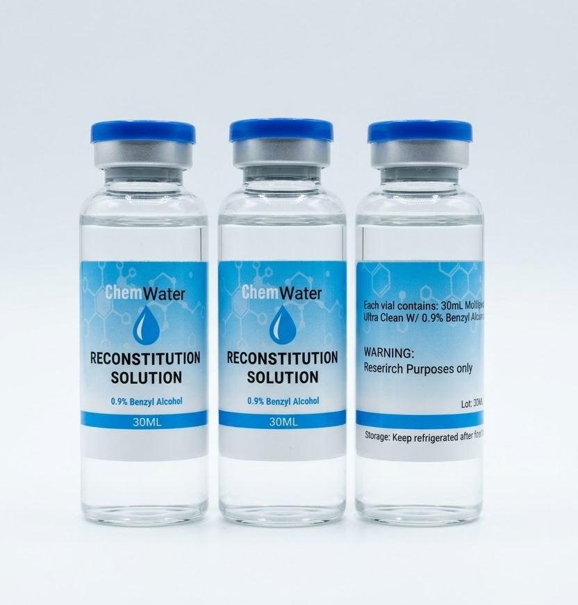 30mL Glass Vials 5 Pack Reconstitution