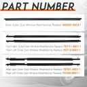 5pcs Outer Door Window Weatherstrip Seal Belt Kit Compatible with Toyota 4Runner 2010-2024 Replace 68292-35041 75712-35011 75711-35011 75721-35011 75722-35011 Front Rear Back Door Molding Trim