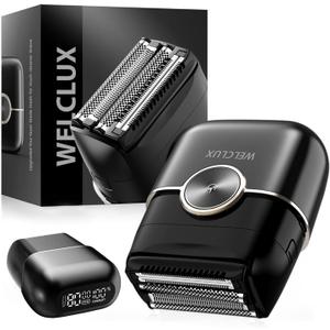 Electric Foil Shavers for Men: Mini Electric Razor with 4 Floating Blades & Big LED Display - Foil Shaver for Men with 2 Gears Adjustable - Face Shaver with IPX7 Waterproof,USB Type C