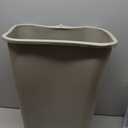 Rubbermaid Commercial Products Deskside Wastebasket/ Trash Can, 10.25-Gallon/ 41-Quart, Beige, Plastic, Garbage Can for Home/ Office, Fits Under Desk/ Sink/ Cabinet