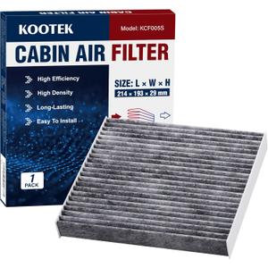Kootek Cabin Air Filter with Activated Carbon, Fits CP285, CF10285, Compatible with Toyota Camry, Sienna, Subaru Outback, Scion, Tundra, 4Runner, RAV4, Corolla, Highlander, Jaguar, Lexus