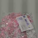 DomeStar Fake Ice, 150PCS Acrylic Fake Diamonds Vase Fillers Pink and Transparent Rocks Plastic Gems for Party Table Scatter Decor