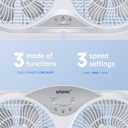 shinic 9" Quiet Window Fan with Remote Control - 2026 Upgraded, 3-Speed Reversible Airflow, Includes Removable Bug Screen, Dust Cover & Foam Sealing Tape, Expandable Panels 24"-37", ETL Listed