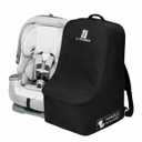 J.L. Childress Padded Backpack Car Seat Bag - Car Seat Travel Bag for Airplane, Fits Most Baby & Infant Carriers & Bootsters, Accessories for Gate or Baggage Check, AirTag Compatible - Deluxe, Black