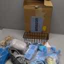 24 Pcs Small Guinea Pig Starter Kit Essentials for Hamster Cage Accessories Toys House Bed Cage Cleaner Food Bowl Water Holder Carrier Bag Teething Toys Liner Tunnel for Beginner(Blue)