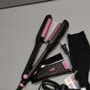 CrazyMar Wave Curling Iron, Hair Crimper for Women - 15s Fast Heat-Up, Smart Timer, Easy Clamp for Instant Beach Waves & 24H Curls - Salon Styling for Beach, Work, Travel, 1inch (Black)