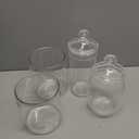 Amazing Abby - Adore - Plastic Apothecary Jars (3-Piece Set, 52/46/46 oz) (NOT Glass), Acrylic Jars with Lids, Bathroom Canisters, Candy Buffet, Wedding Display, BPA-Free and Shatter-Proof