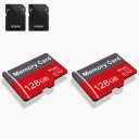 2 Pack Memory Card 128GB with Adapter, High Speed TF Card, UHS-I C10 A1 Memory TF Card for Tablet/Mobile Phone/Camera/Car Audio/Game Console (128, GB)