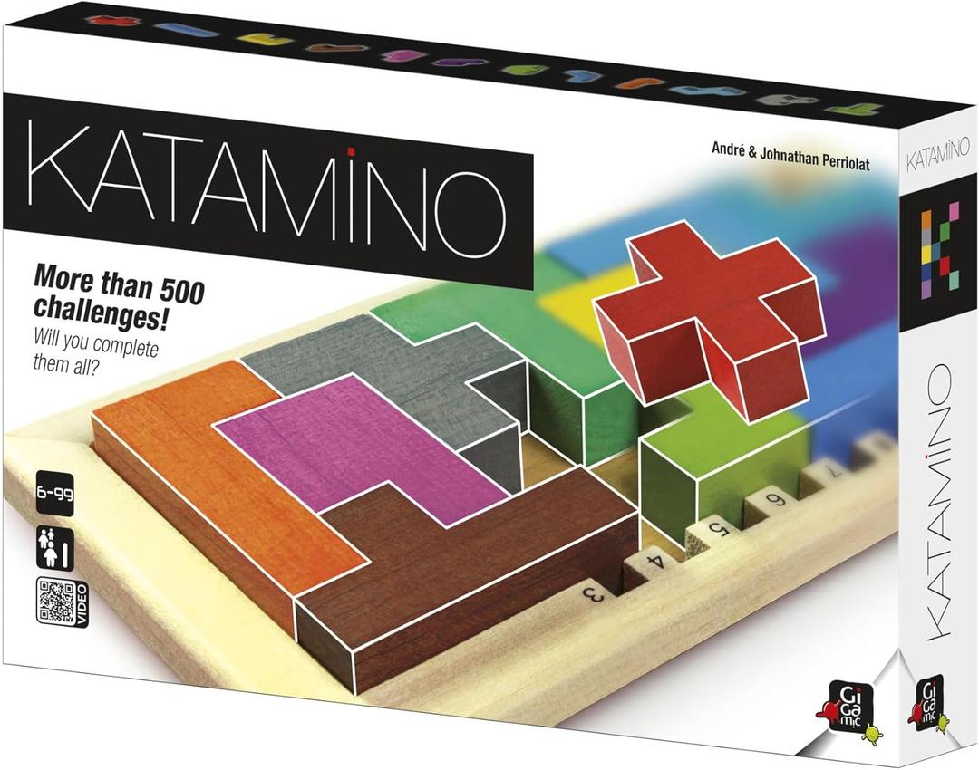 Katamino | The Original Wooden Pattern Building Puzzle Game for Kids and Adults | Over 500 Pentomino Combinations | Award Winning Kid Friendly Strategic Brain Game | Ages 6+ | 1-2 Players | 10 Min