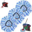 Spin Mop Replacement Head, 3 Pack Mop Replacement Head, Easy Cleaning, Microfiber, Spin Mop Refills, Machine Washable