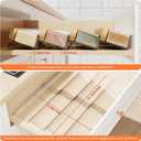 Spice Drawer Organizer, 4 Tier Clear Acrylic Expandable From 13" to 26" Seasoning Jars Drawer Insert, Kitchen Drawer Spice Rack Tray for Cabinet/Countertop (8 Pcs x 13 inch Width)