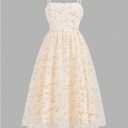 Girls' Floral Embroidery Mesh Midi Dresses Elegant Flowy Summer A Line Cami Dress (Yellow, 11Y)