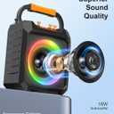 Bluetooth 5.4-Portable Karaoke Machine for Adults with 2 Wireless UHF Microphones, 7 Dynamic Lights Mode Speaker Coaxial PA System,Supports TF/SD/USB,AUX in,FM,REC-Upgrated Sound Quality (168-white)