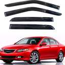 KPY Rain Guards Fit for 2004-2008 Acura TSX, Out-Channel Window Visors Vent Wind Deflectors 4PC, Car Accessories for 04-08 Acura TSX